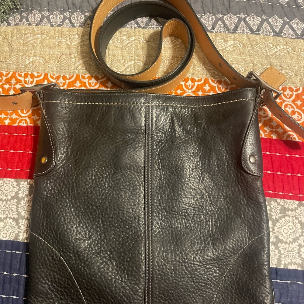 Coach Black and Tan Crossbody Bag